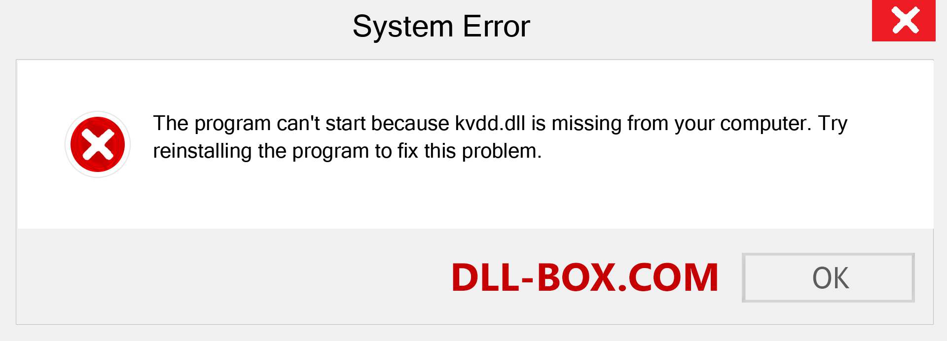  kvdd.dll file is missing?. Download for Windows 7, 8, 10 - Fix  kvdd dll Missing Error on Windows, photos, images